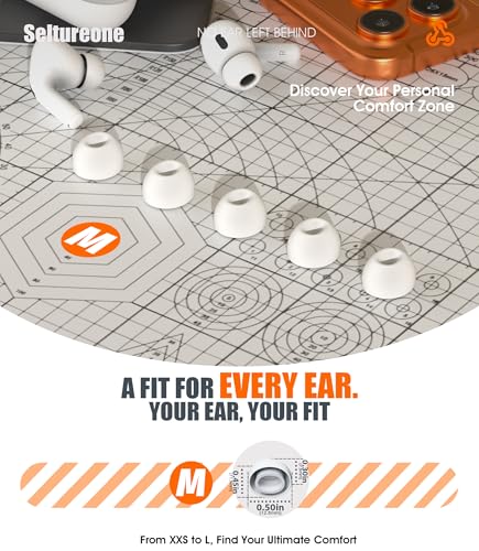 Image of 5 Pairs Replacement Ear Tips for AirPods Pro 3 (Medium) | Foam-Infused Hybrid Silicone Eartips for AirPods Pro 3 Ear Tips Accessories with Cleaning Pen & Storage Box