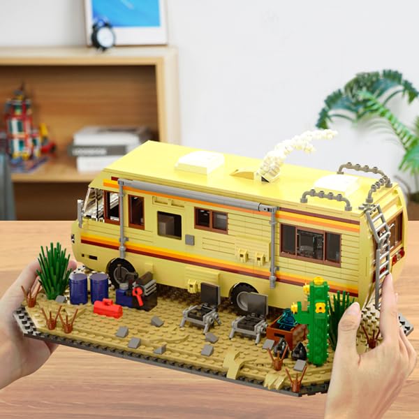 Breaking RV Adventure Building Set, MOC Upgraded Classic Scene, Compatible with Lego for Adults, for Adults and Avid Fans