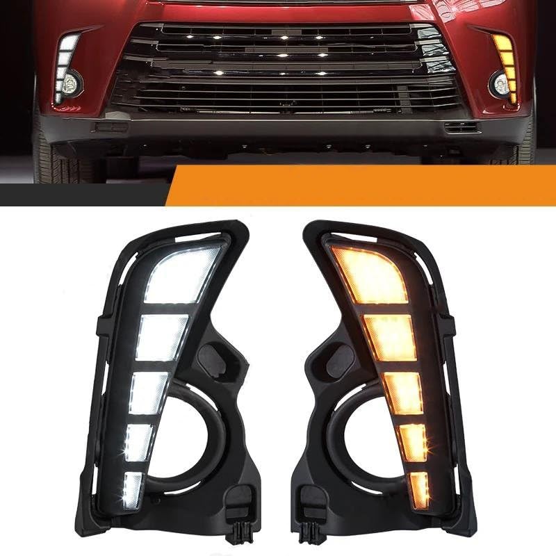 Antibrouillard LED Toyota Highlander 2017-2019 feux jour DRL clignotant - 2