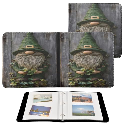 Álbum de fotos DIY adhesivo con anillas de 3 argollas, piel sintética PU, 40 páginas, 11.8x11.2 pulgadas miniatura 2