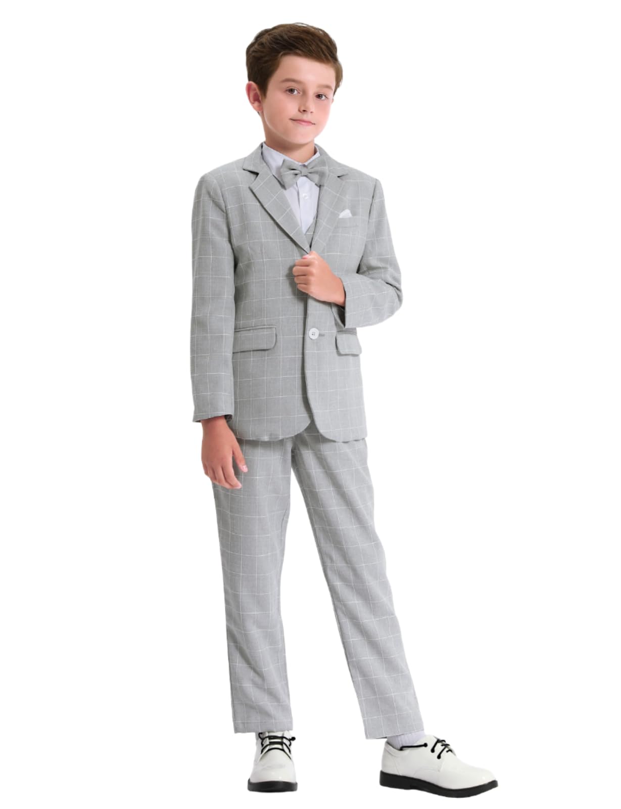 mintgreen Jungen Anzug Blazer 2PCS Gentleman Tuexdo Sätze Blazer + Hose + Fliege 5-12 Jahre