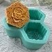 3 Cavities Hexagon Rose Flower Silicone Mold for Making Soap Candle Wax Mousse Cake Chocolate Ice Jelly Gum Sugar Aroma Plaster Diffuser Epoxy Resin Craft