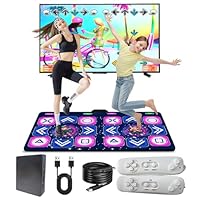 Menylon Dance Mat for TV with Wireless Controller - Double Player Non-Slip Dance Pad for Kids Adults,Plug and Play,Gifts for Girls Boys,Multi-language Instruction Manual