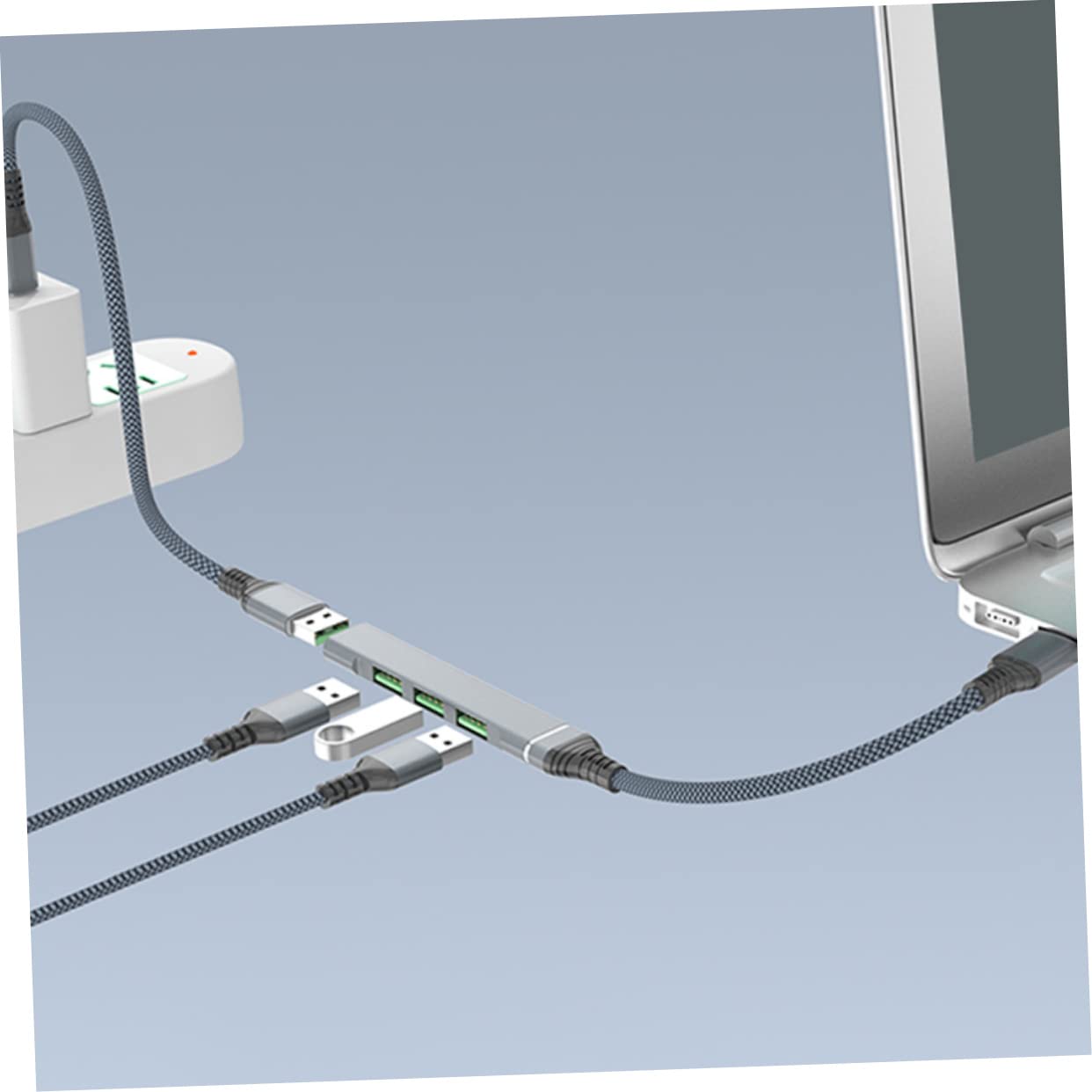 Uonlytech 4pezzi Hub Usb Porte Adattatore Usb Espandibile Per Laptop Veloce Trasferimento Dati Compatto e Leggero Senza Driver Utilizzo Simultaneo Di Porte