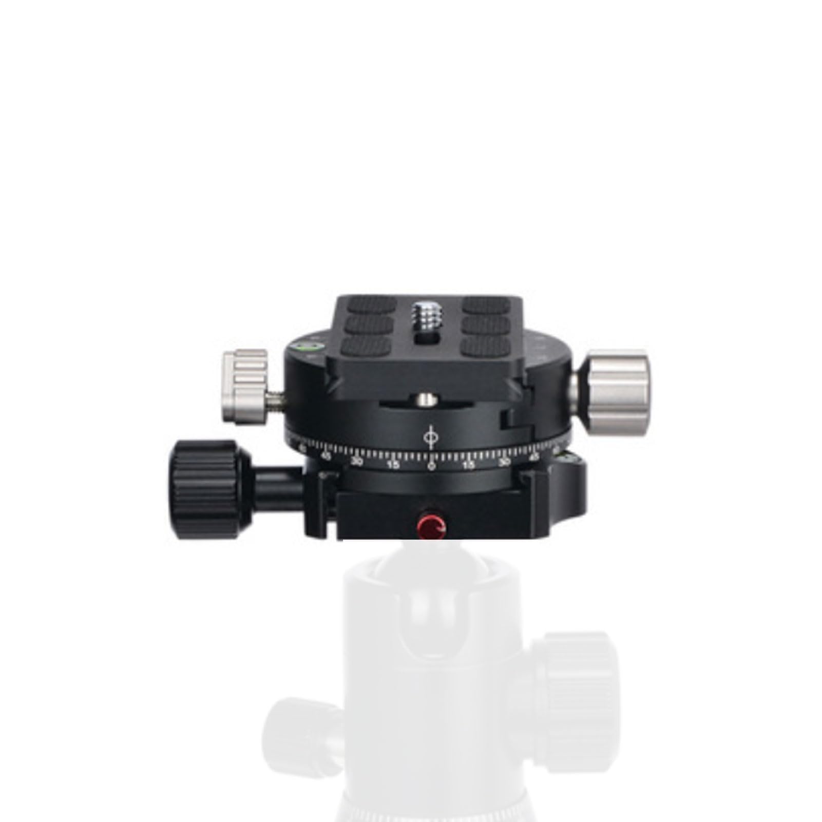 Morsetto Panoramico a Testa Girevole 360° in Lega di Alluminio 60mm, | Morsetto per piastra a sgancio rapido con vite da 1/4 di pollice, carico di 15 kg, per treppiede per fotocamera, testa a