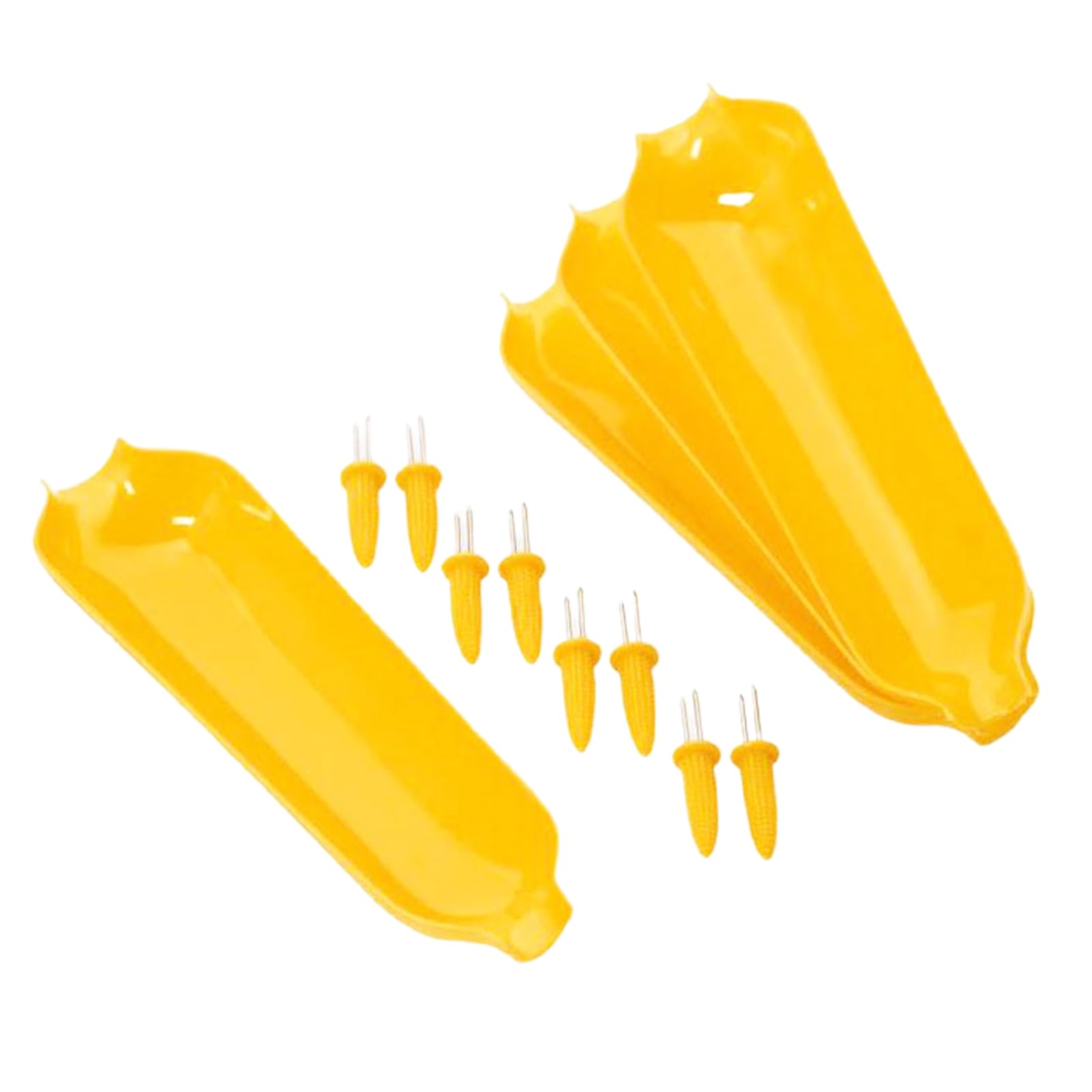 Lot De 10 Porte-maïs En Acier Inoxydable - Fourchettes Double Pointe Pour Barbecue Et Pique-nique
