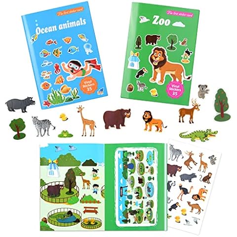 Vicloon Libros de Pegatinas Reutilizables para Niños Cover
