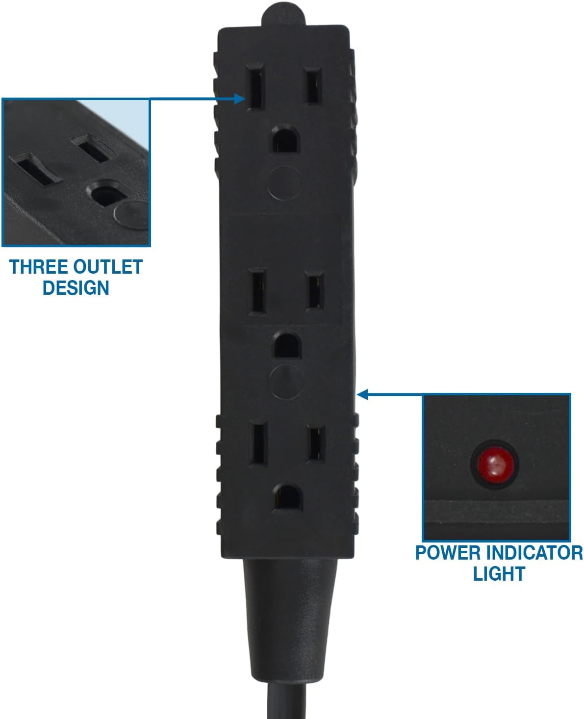 Conntek 29442-AS Medical-Grade Power Strip,Green,Black