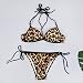 Traje de Baño Dos Piezas Mujer Sexy Estampado de Leopardo de Playa...