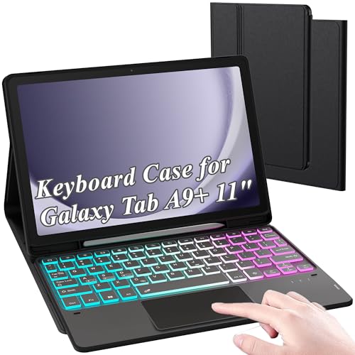 Funda teclado Galaxy Tab A9+ para estudiar en movilidad con panel táctil