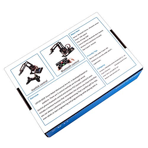 LAFVIN 4DOF Acrylic Robot Mechanical Arm Claw Kit compatible with Arduino IDE DIY Robot with CD Tutorial - Image 7