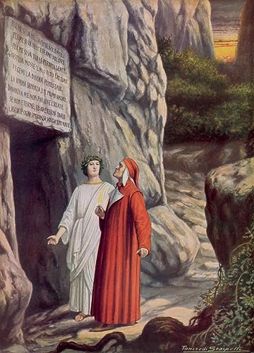 Peinture murale Divine Comédie de Dante affiche en toile de qualité musée