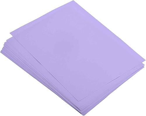 MECCANIXITY 25 hojas de papel de copia de color de 8 12 pulgadas, papel de impresora de 2.82 ozm, morado claro para impresión de oficina, copia de