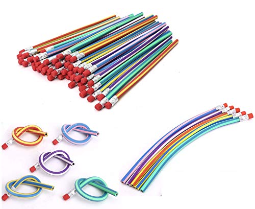 AHG 30 Pcs Soft Flexible Bendy Pencils Magic Bend Kids Children School Fun Equipmen