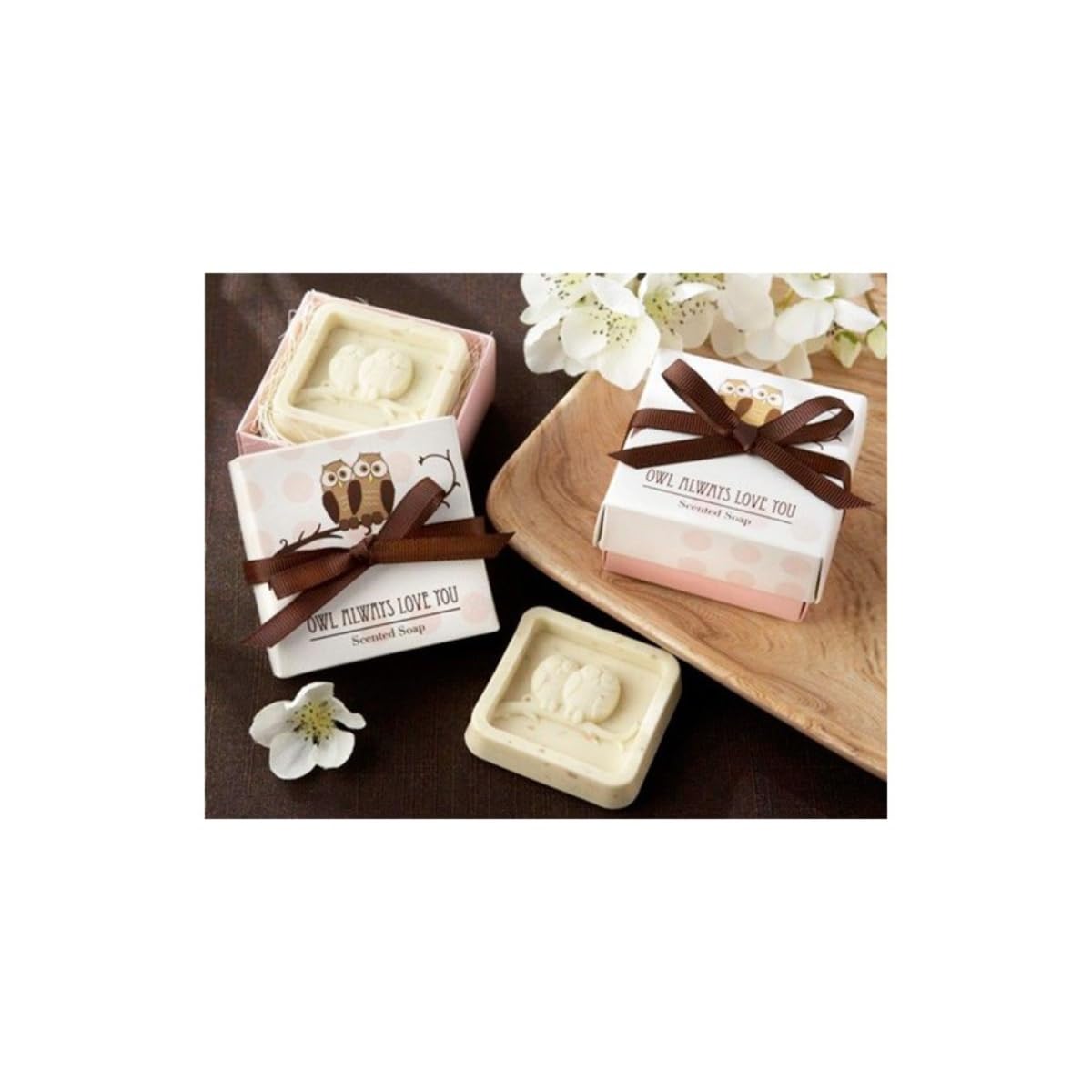 Lote de 20 Jabones Aromáticos Decorativos "Búhos en Caja" .Salud y Belleza. Detalles y Regalos para Fiestas Cumpleaños. Bodas, Bautizo. Regalos Originales. DK