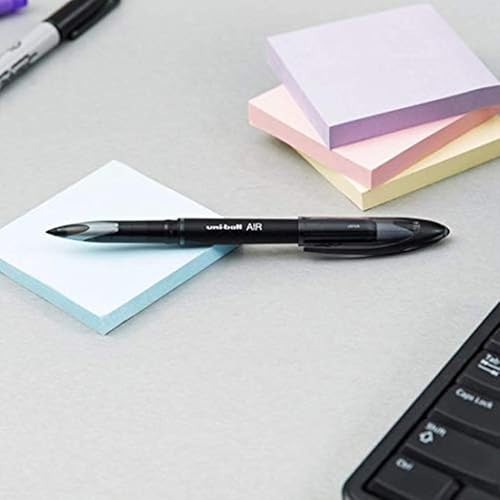 Vista 2 de uni-ball Air - Bolígrafos de punta fina de ¹/₃₂ de pulgada, color negro, 12 unidades.