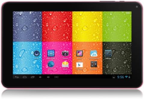 ProntoTec 9 Inch Capacitive Touch Screen Tablet Pc, Dual Core 1.2 GHz, Android 4.1, 8GB NAND Flash, DDR3 512MB RAM, Dual Cameras, Wi-fi, G-sensor (Pink)