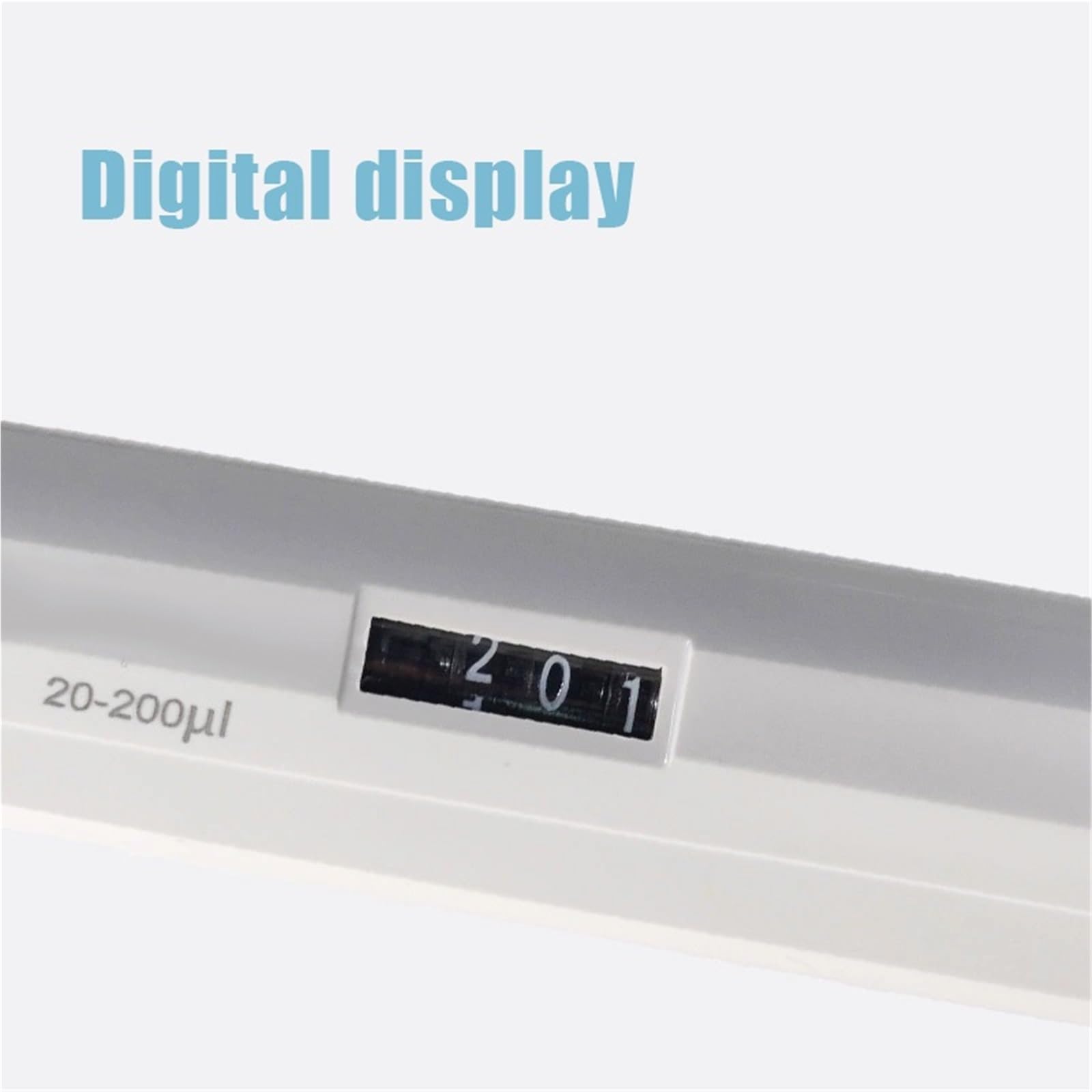 Pipeta Pipeta de laboratorio, pipetas de plástico, gotero manual, digital, ajustable, equipo de laboratorio con puntas de pipeta.(20-200μl)