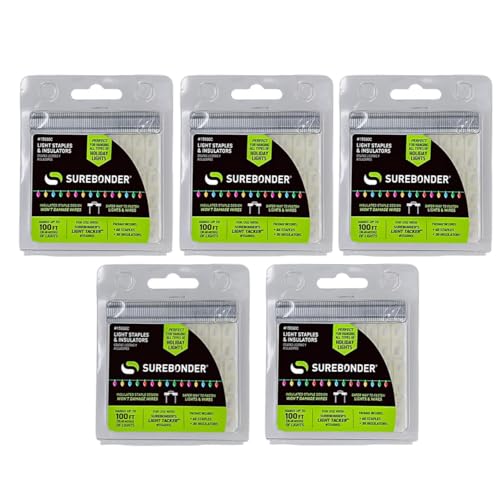 Agrafes légères et isolantes Surebonder 15030C-5 en lot de 5 pour fixations