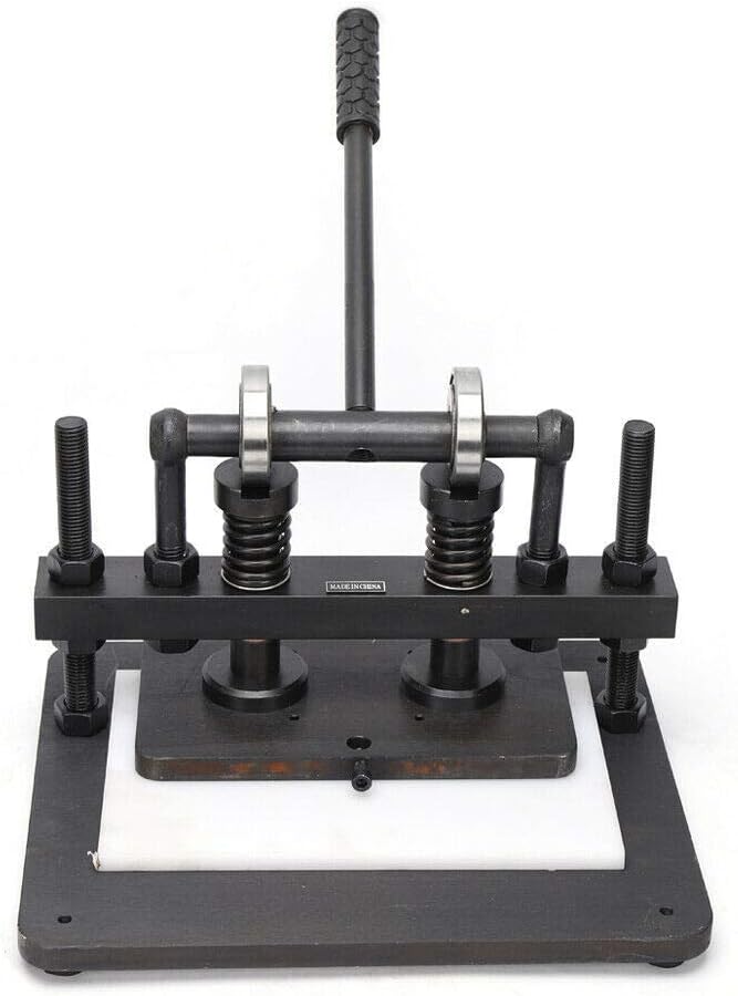 DiLiBee Manual Leather Cutting Machine Cutting & Embossing Machine Double Wheel Hand Leather Cutting Machine 26x16cm Square-Steel Paper Crafts