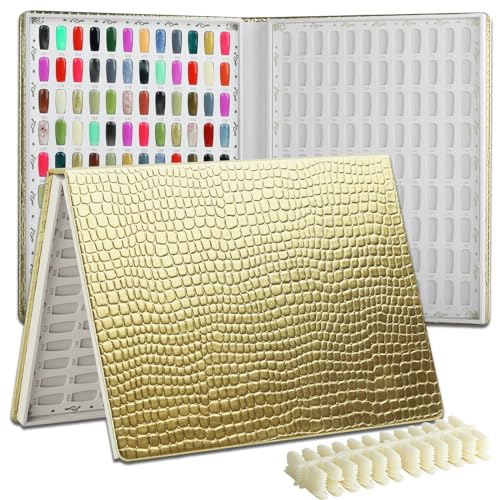C12rtive 216 libro di visualizzazione del colore delle unghie,Libro con display a colori per smalto gel per unghie con 240 punte per unghie,Smalto gel professionale Cartoncino colorato Strumenti
