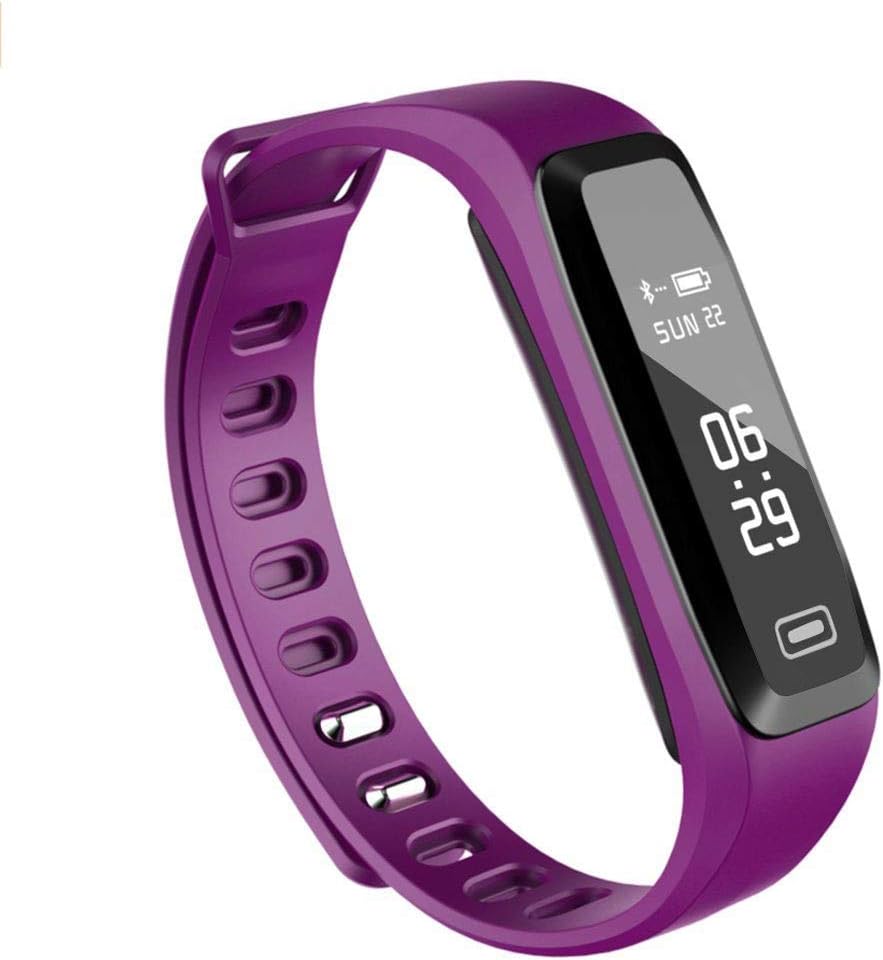 WitMoving Fitness Tracker, New Sport Water Resistant Smart Bracelet Wristband Watch with Heart Rate Monitor Pedometer Touchscreen for iPhone Samsung IOS Android Smartphones (Purple)