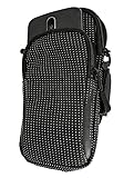 System-S Unisex – Erwachsene Schwarz Tasche Schutztasche Armtasche Outdoor Jogging Smartphone MP3 Player, Standard