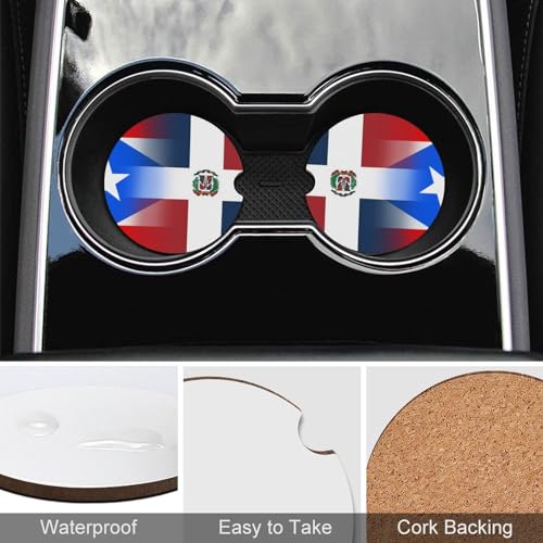 Portavasos para carro con diseño de bandera 4 piezas miniatura 4