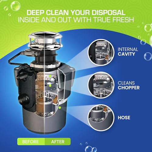 image for True Fresh Garbage Disposal Cleaner – 24-Pack Foaming Sink and Drain
