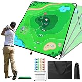 KEMLDIVS Golf Chipping Game Set, 71'x71' Golf Game for Battle Outdoor, Chipping Pong for Backyard with Sticky Balls & Storage Bag