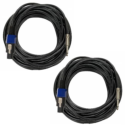 Cable Speakon a jack de 1/4 calibre 12 para altavoces de DJ y sistemas de sonido de 100 pies