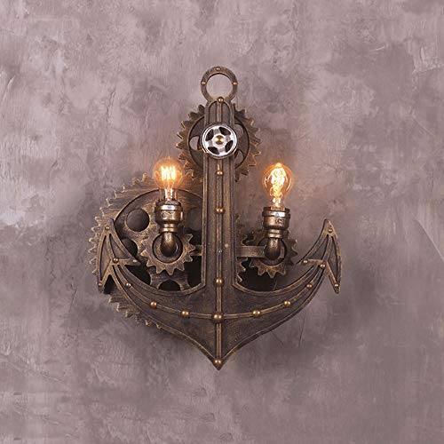 LHTCZZB Nordic Retro Industrial Wall Light Loft Creative Personality Wall Sconce Cafe Restaurant Living Room Bar Wall Lantern Gear Iron Art Decorative Wall Lamp Decoration Rustic Steampunk E27 Edison steampunk buy now online LHTCZZB Nordic Retro Industrial Wall Light Loft Creative Personality Wall Sconce Cafe Restaurant Living Room Bar Wall Lantern Gear Iron Art Decorative Wall Lamp Decoration Rustic Steampunk E27 Edison steampunk buy now online