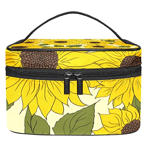 Trousse de maquillage tournesol le cadeau floral parfait pour femmes et filles