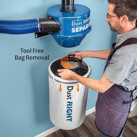 Rockler 4 Wall-Mount Cyclone Dust Separator