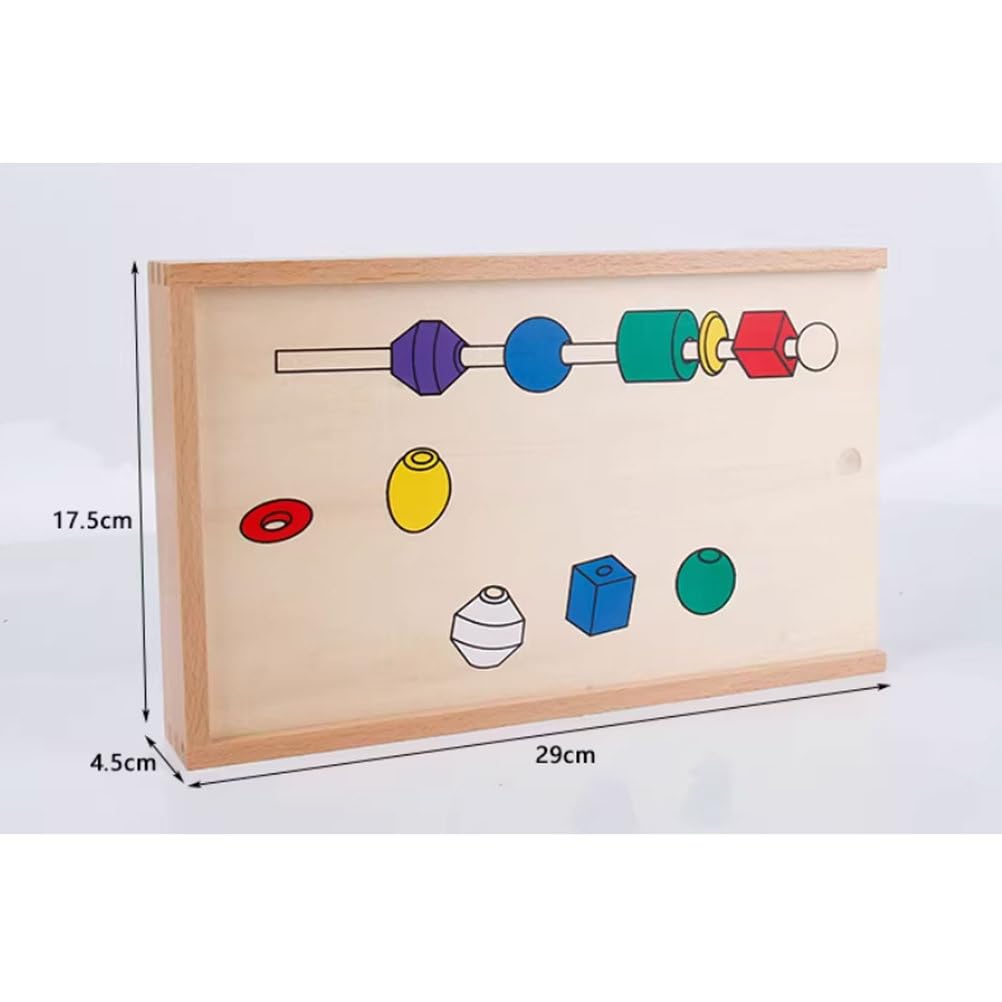 Montessori Drewniane Koraliki Trój-ciało Sześć-Kolorów Zabawki Wczesnodziecięce Rozwój Sensoryczny Szkolenie Intelektualne