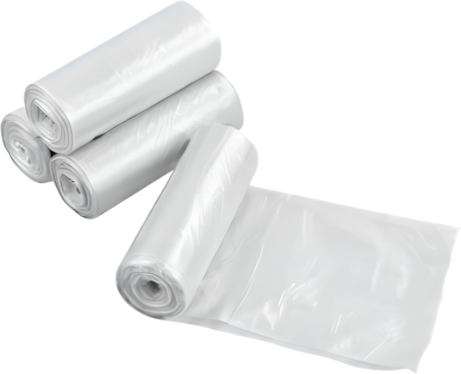 20 rollos de bolsas de basura blanca 100L (85x105 cm) – Galga 130 extra fuertes, ecológicas y compostables – 10 bolsas por rollo