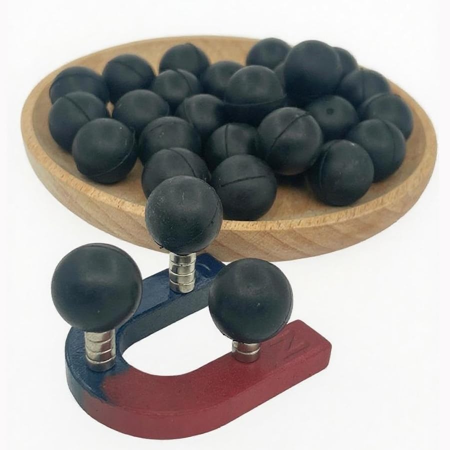 Lambid 30 x .68 Cal Rubber Steel Paintballs 6.7 Grams Hard Iron Infused Rubber Projectiles Ammo of 68 Caliber Compatible with Pistelle X-68, Byrna SD/LE, Salt Supply, Grimburg Gavle for Self Defense