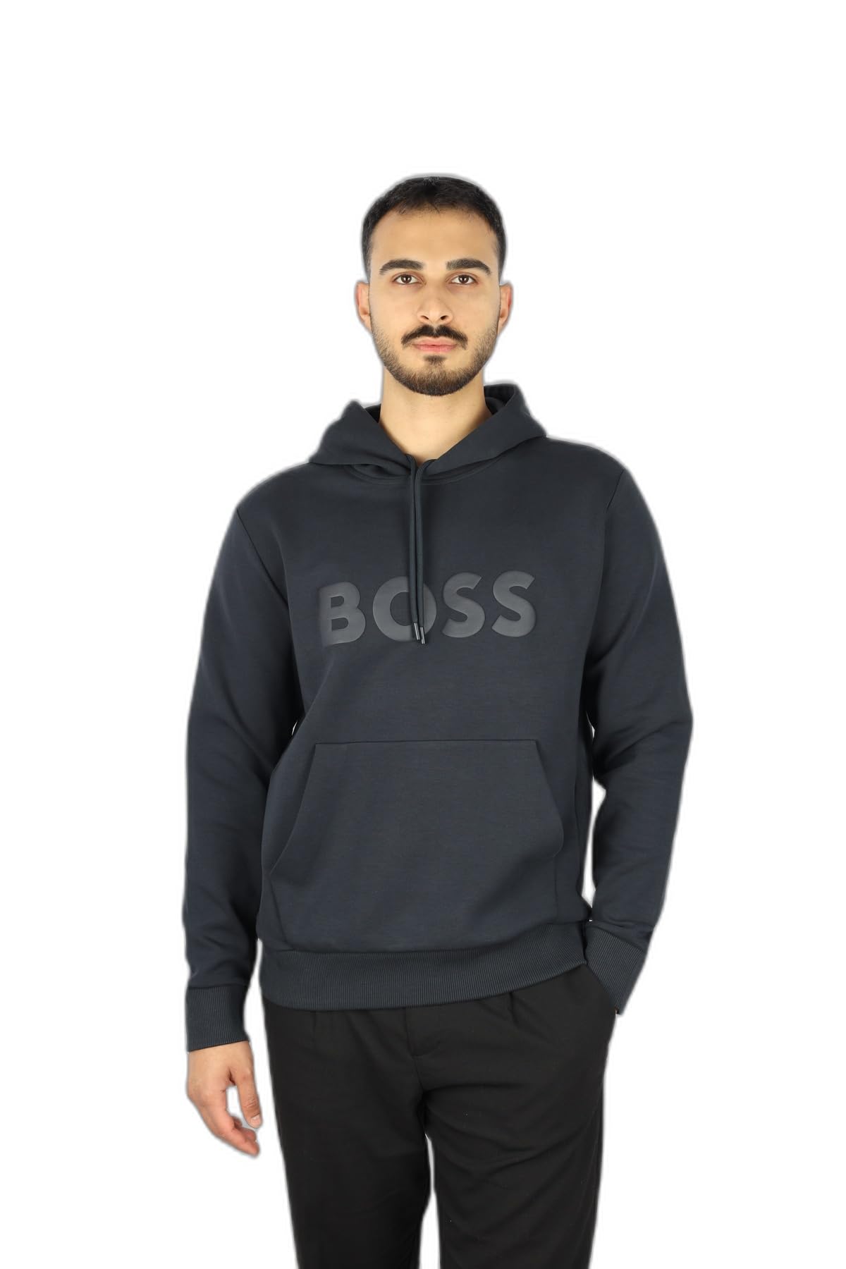 BOSS Men's Sweatshirt, Dark Blue 402, XL