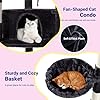 Allewie 73in Fan-Shaped Space-Saving Corner Cat Tower/Multi-Level Tall Cat Tree for Indoor Kitties/Cozy Baskets/Condos/House/Perches/Sisal Scratching Posts/Pet Activity Center/Dark Grey #5