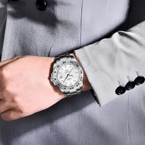 Image of LIGE Fashion Watches for Men Stainless Steel Business Dress Watch Waterproof Analog Quartz Watch with Luminous Date Display Manl Wrist Watch