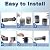 FREESEA Internal Aquarium Power Filter: 8W Adjustable Water Flow 2 Stages Filtration System Submersible for 40-120 Gal Fish Tank | Turtle Tank …