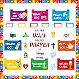 Make your own prayer board in 5 easy steps 38 Prayer Wall Bulletin Board Decorations Christian Sunday School Bulletin Board Kid’s Bible Verse Cutouts Classroom Decor School Holiday Bulletin Board Decor