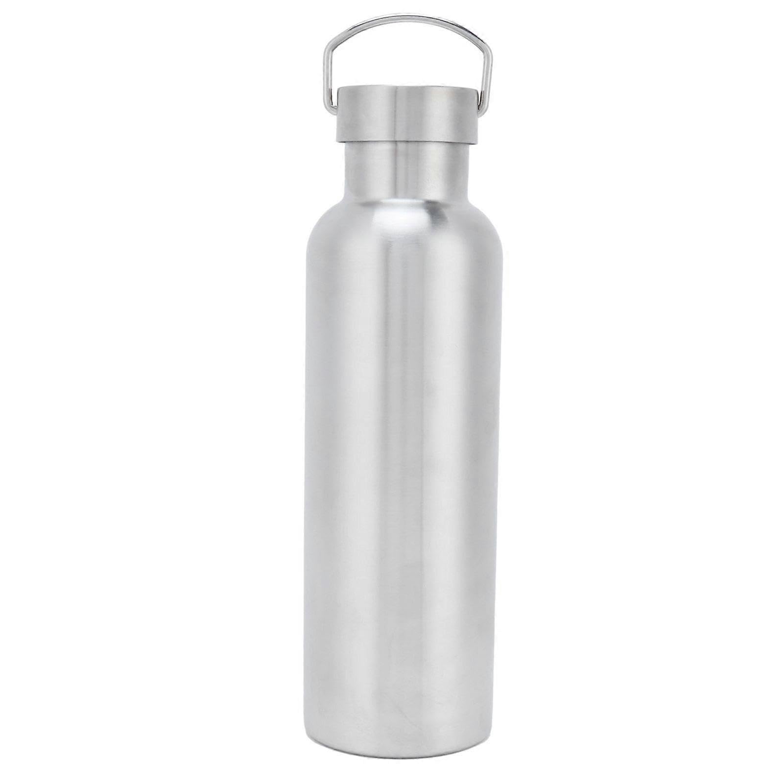 JOYHAPPST Vacuum Sports Bottle 750ml Doublelayer Stainless Steel Vacuum Insulation Leakproof Water Bottle for Outdoor Sports