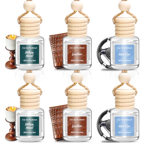 Vetuslumen 6 Pack Premium Car Air Freshener, Long Lasting Luxury Diffuser Set, Hanging Executive Vehicle Interior Decor Scent Unisex