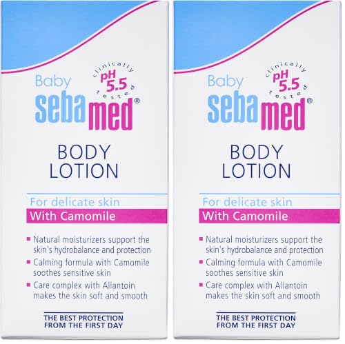 Image of Sebamed Baby Body Lotion 50 ml|Ph 5.5|Camomile & Allantoin| Dermatalogically tested| Sensitive skin (Pack of 2)
