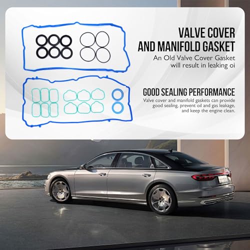 Image of HiSport VS50805R Valve Cover Gasket Kit Set - Compatible with 2011-2020 Chrysler 300 200 Town & Country Dodge Challenger Charger Grand Caravan Journey Durango Avenger - Replace MS97204