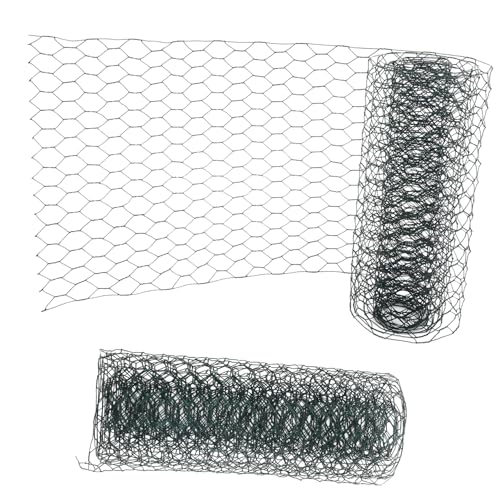 POPETPOP 2 Rollos Malla de Alambre de Pollo arreglo Floral Lazos de Alambre Hilo de jardín decoración Alambre gallinero para arreglos Cerca de Alambre de Pollo Alambre de Hierro