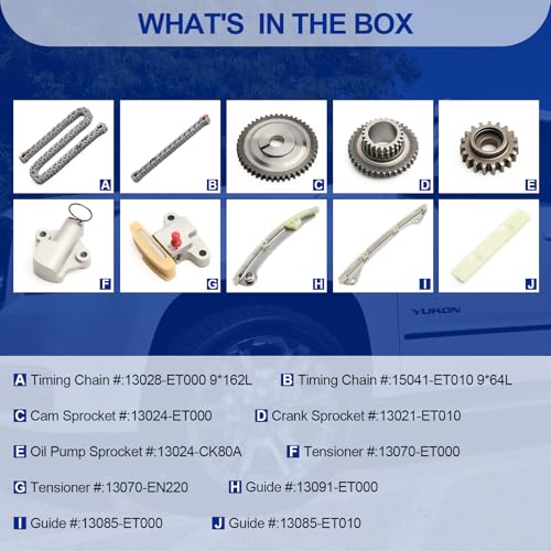 Timing Chain Kit For 2009 2010 2011 2012 2013 2014 For Nissan Cube,2007 2008 2009 2010 2011 2012 For Nissan Sentra,2007 2008 2009 2010 2011 2012 For Nissan Versa 1.8L 2.0L MR18DE MR20DE by WQ W&Q AUTO PARTS - Used condition - Image 3