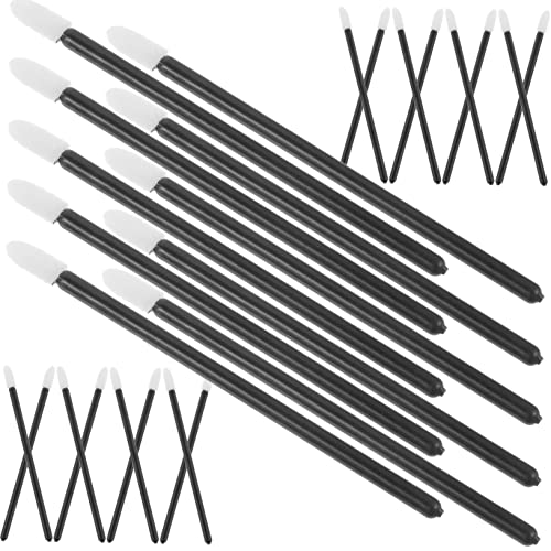 FOMIYES 50pcs Disposable Lipstick Applicators Cosmetics Brush Set Lip Gloss Making Supplies Portable Plastic Makeup Brush