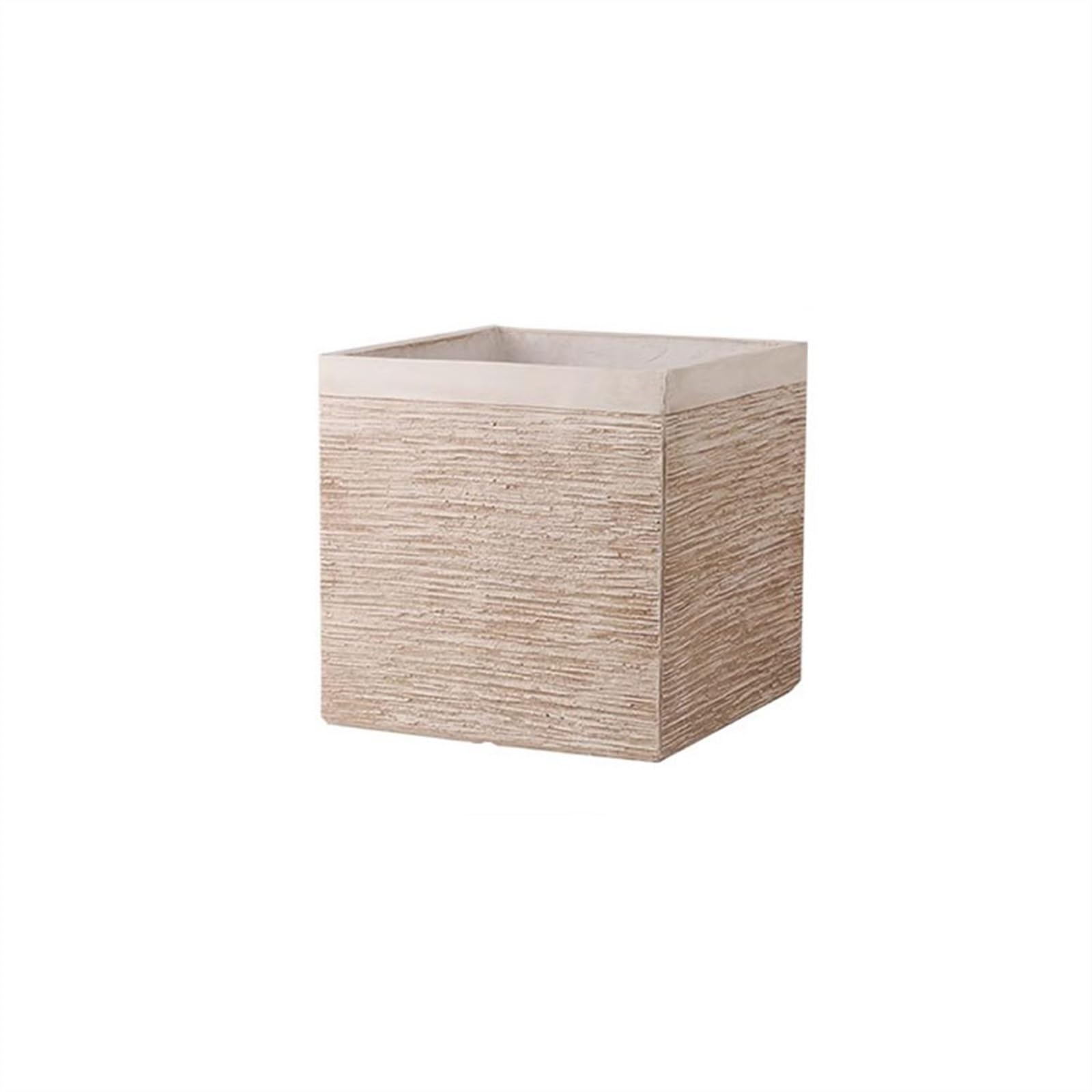 SDA287MZ Simple Cement Flower Pots Large Square Wood Tree Outdoor Garden Household Multifunction(Large)